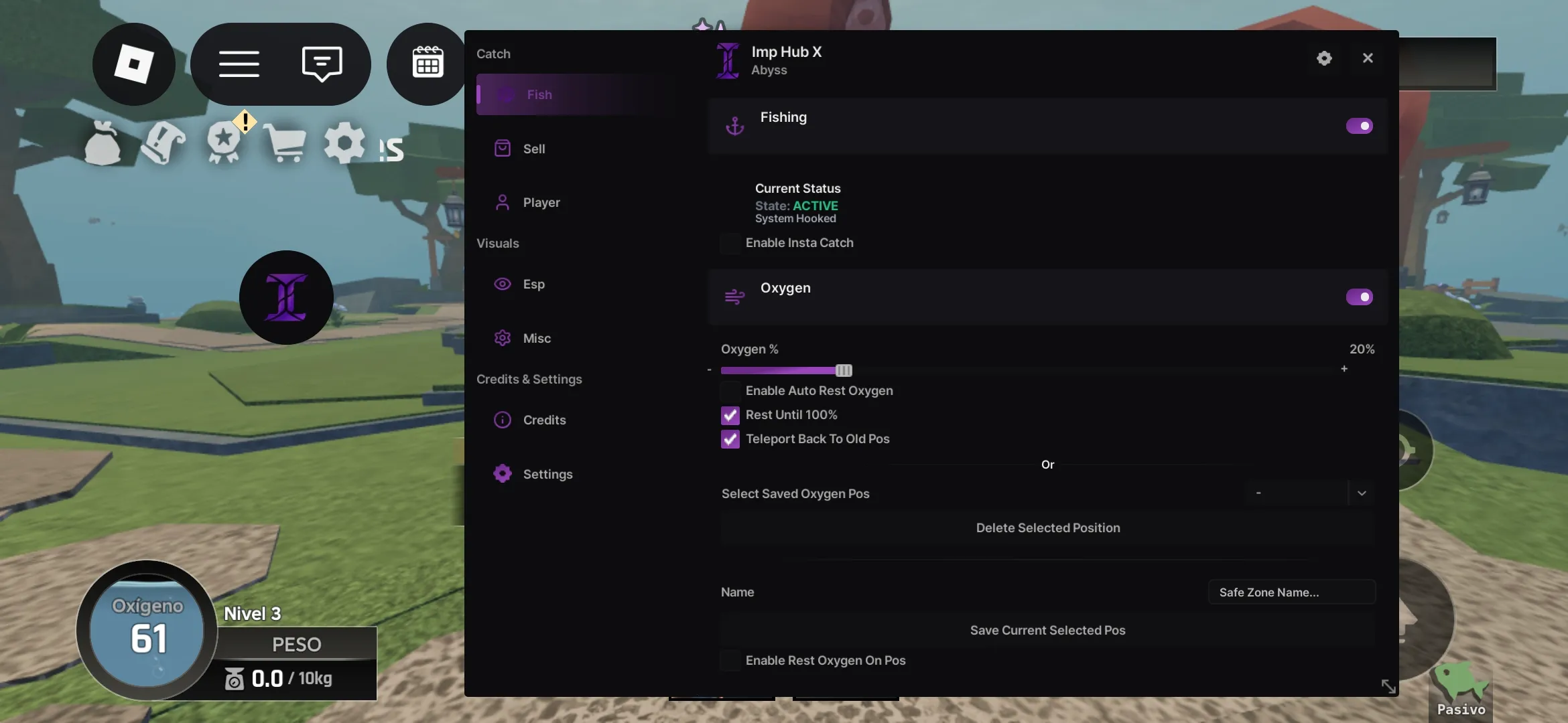 Imp Hub Official | Abyss | Instant Catch, Auto ... Script preview