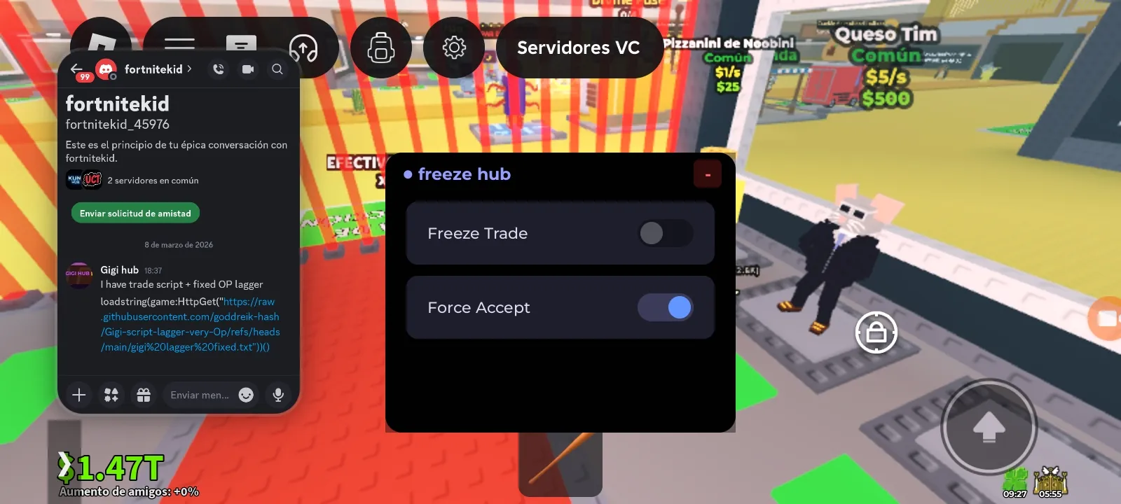 TRADE scam players  Script preview