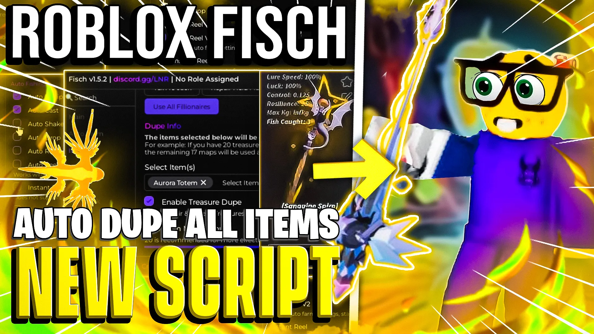Fisch Script | LUNOR HUB | INFINITE FISH | DUPE... Script preview