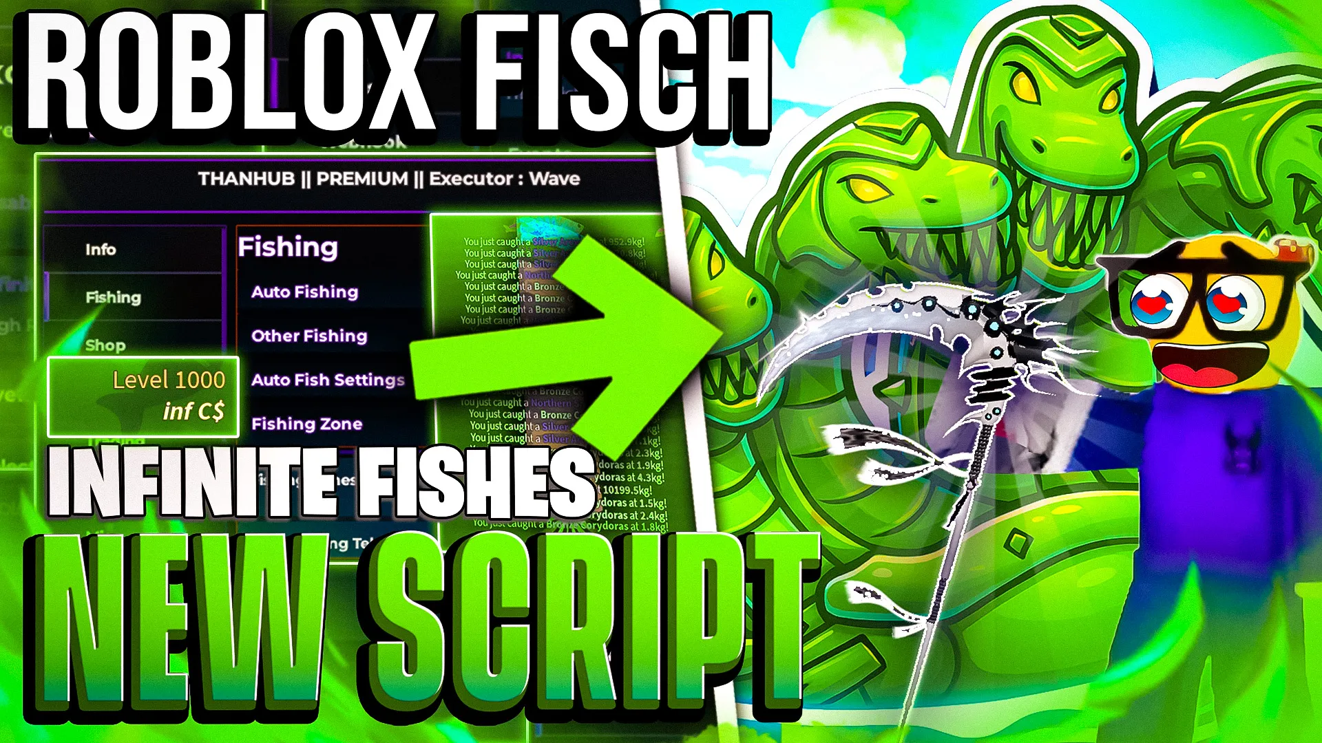 Fisch Script | THAN HUB | INFINITE FISH | DUPE ... Script preview