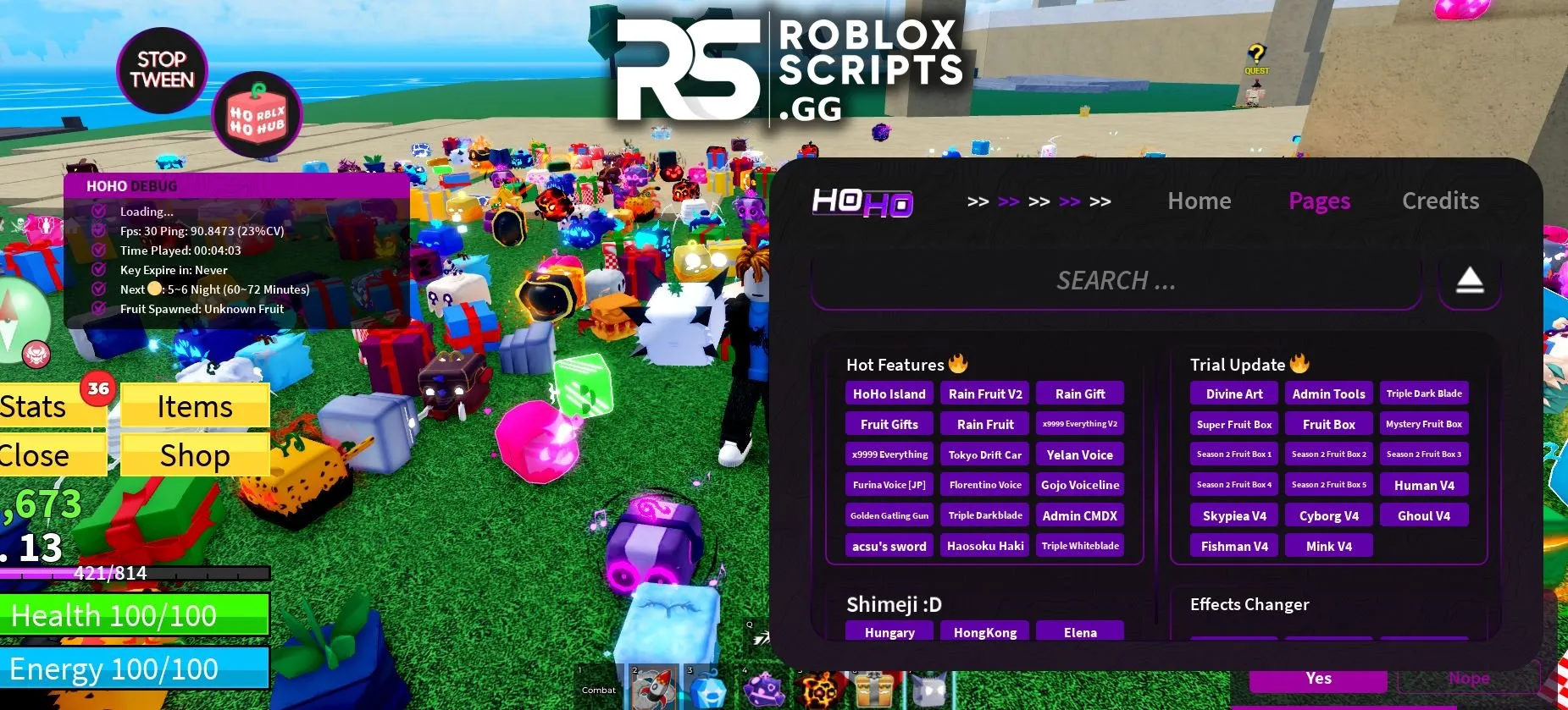HoHo Hub Script Blox Fruits - Auto Farm, Farm L... Script preview
