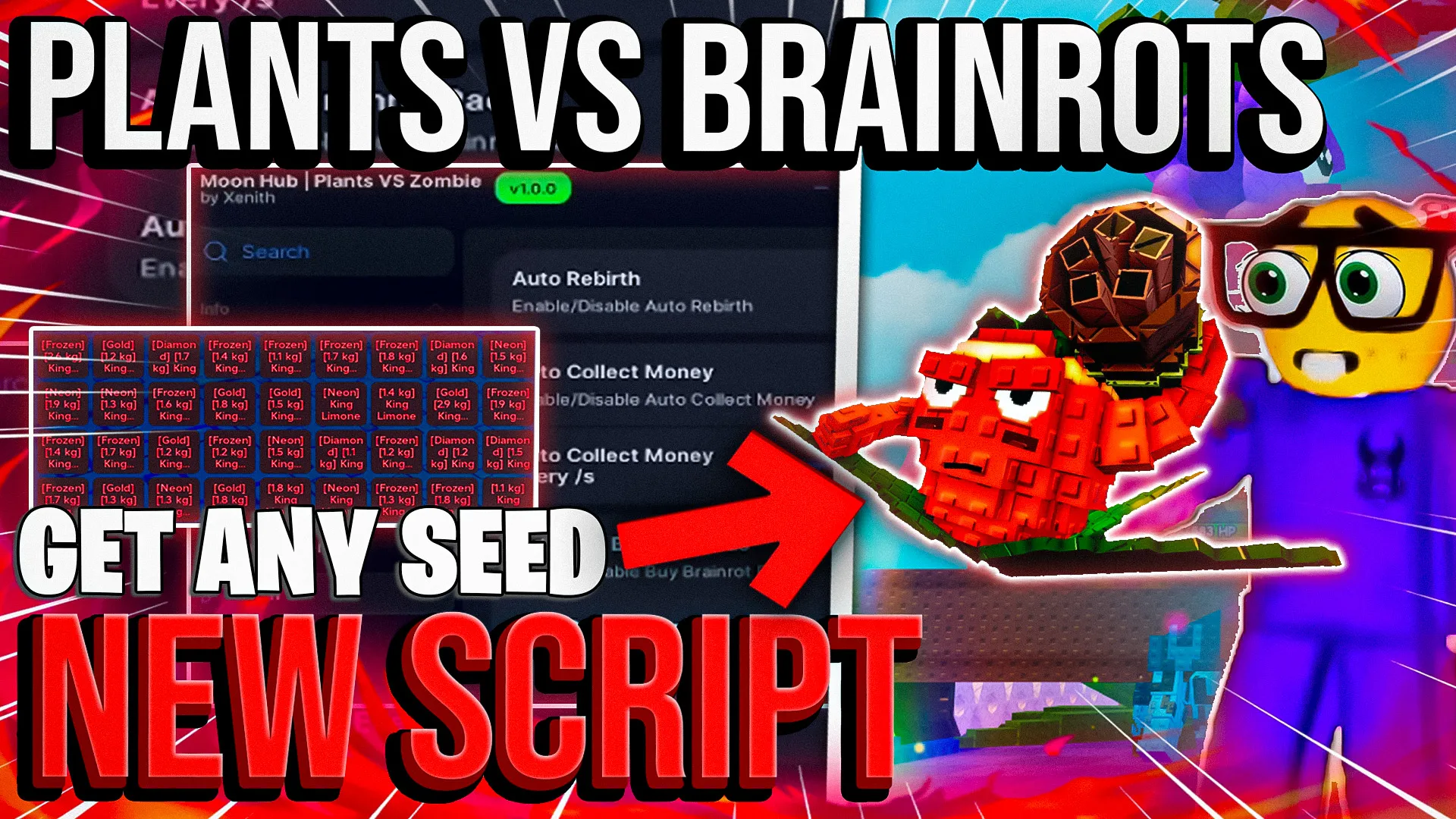 PLANTS VS BRAINROT SCRIPT | KILL AURA | INSTANT... Script preview