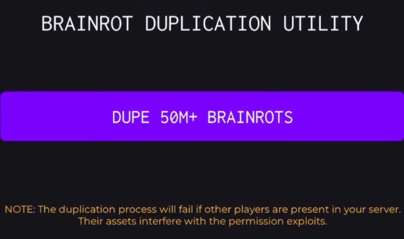 Steal a brainrot duplication Script preview